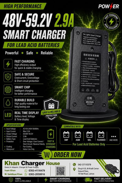48V-59.2V 2.9A EV Scooty Charger