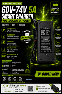 60V–74V 5A Smart EV Scooty Charger