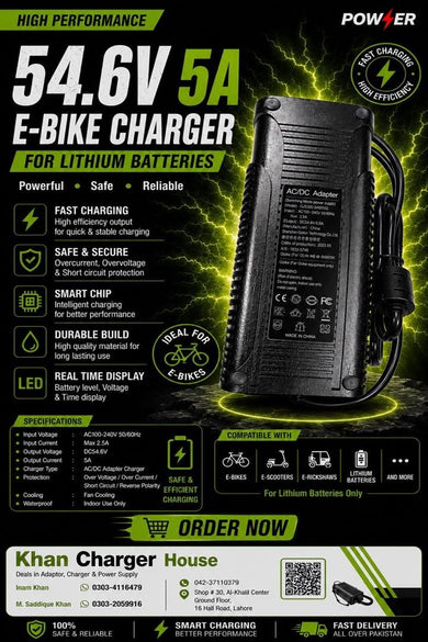 54.6V 5A EV Smart Scooty Charger