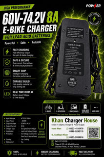 60V–74.2V 8A Smart EV Scooty Charger